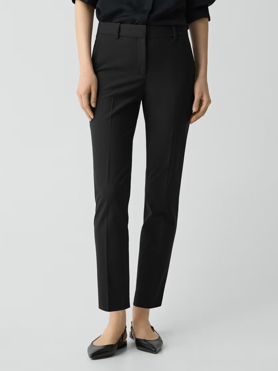 Theory Pants - Theory Treeca 4 Sevona Wool Trousers Black Womens 0